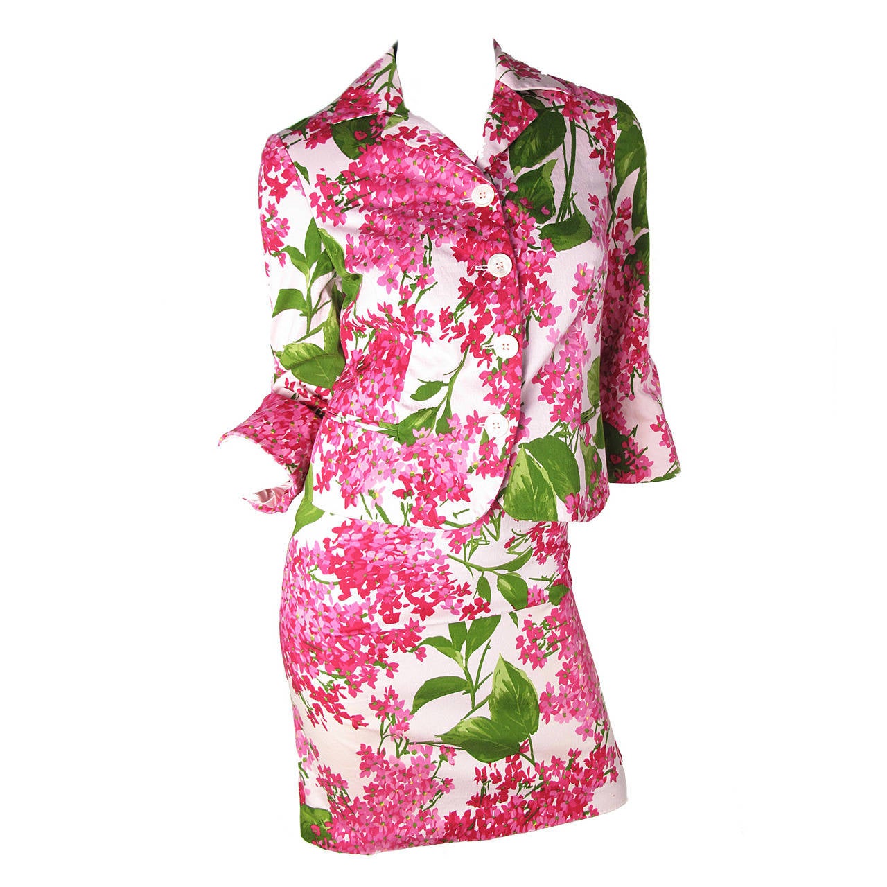 Moschino Cotton Floral Suit