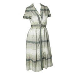 1970s Oscar de la Renta Boutique Silk Shirt Dress