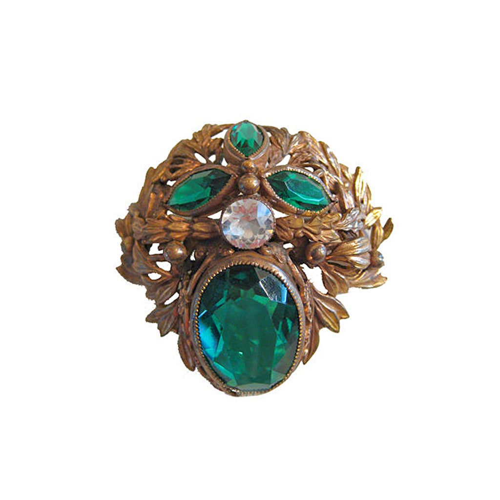 1940s Joseff of Hollywood Large Brooch  For Sale