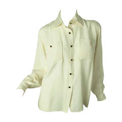 1980s Yves Saint Laurent blouse 4