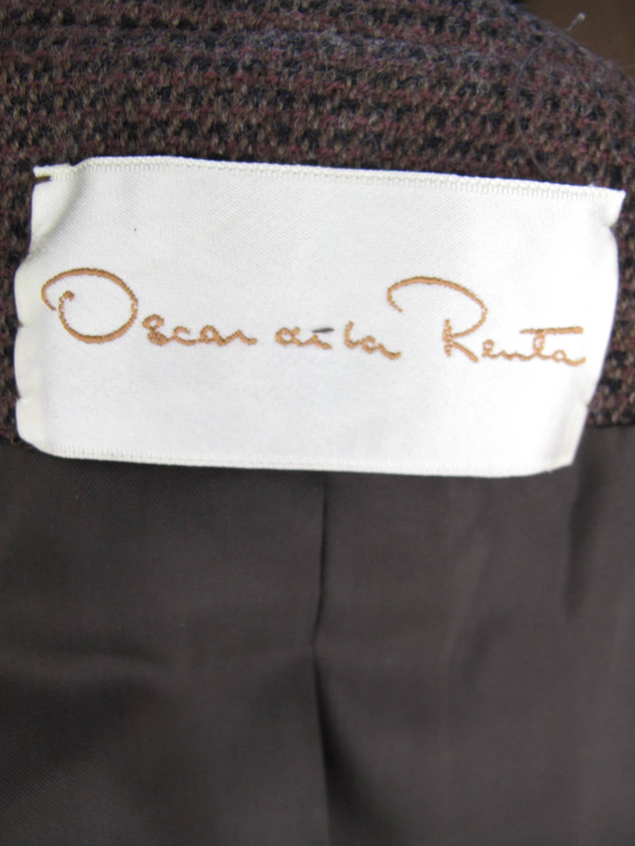 Oscar de la Renta Wool Suit with Velvet cuffs and Collar 1