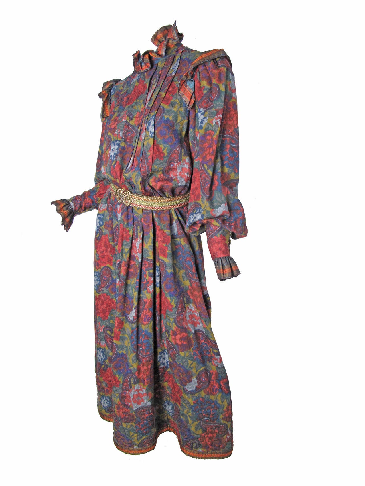 Women's Oscar de la Renta Peasant Dress with Quilting