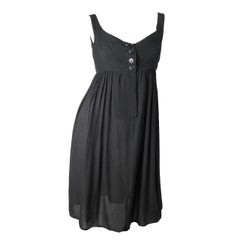 1960s Rudi Gernreich Black Silk Chiffon Dress