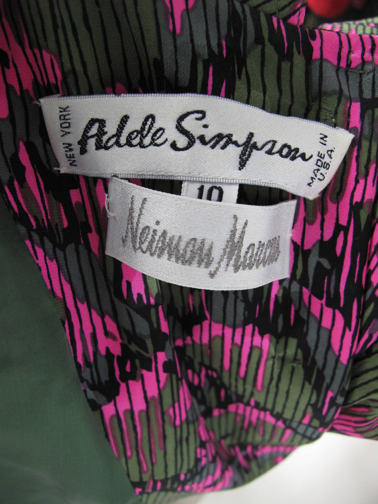 Women's 1980s Adele Simpson Silk Dress