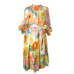 1960s Kiki Hart Floral Dress