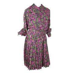 1980s Adele Simpson Silk Dress 12