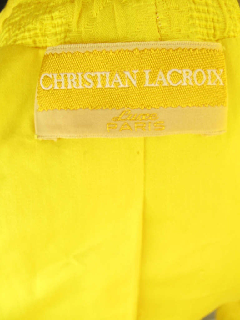 Christian Lacroix Yellow Pouf Skirt and Jacket 1