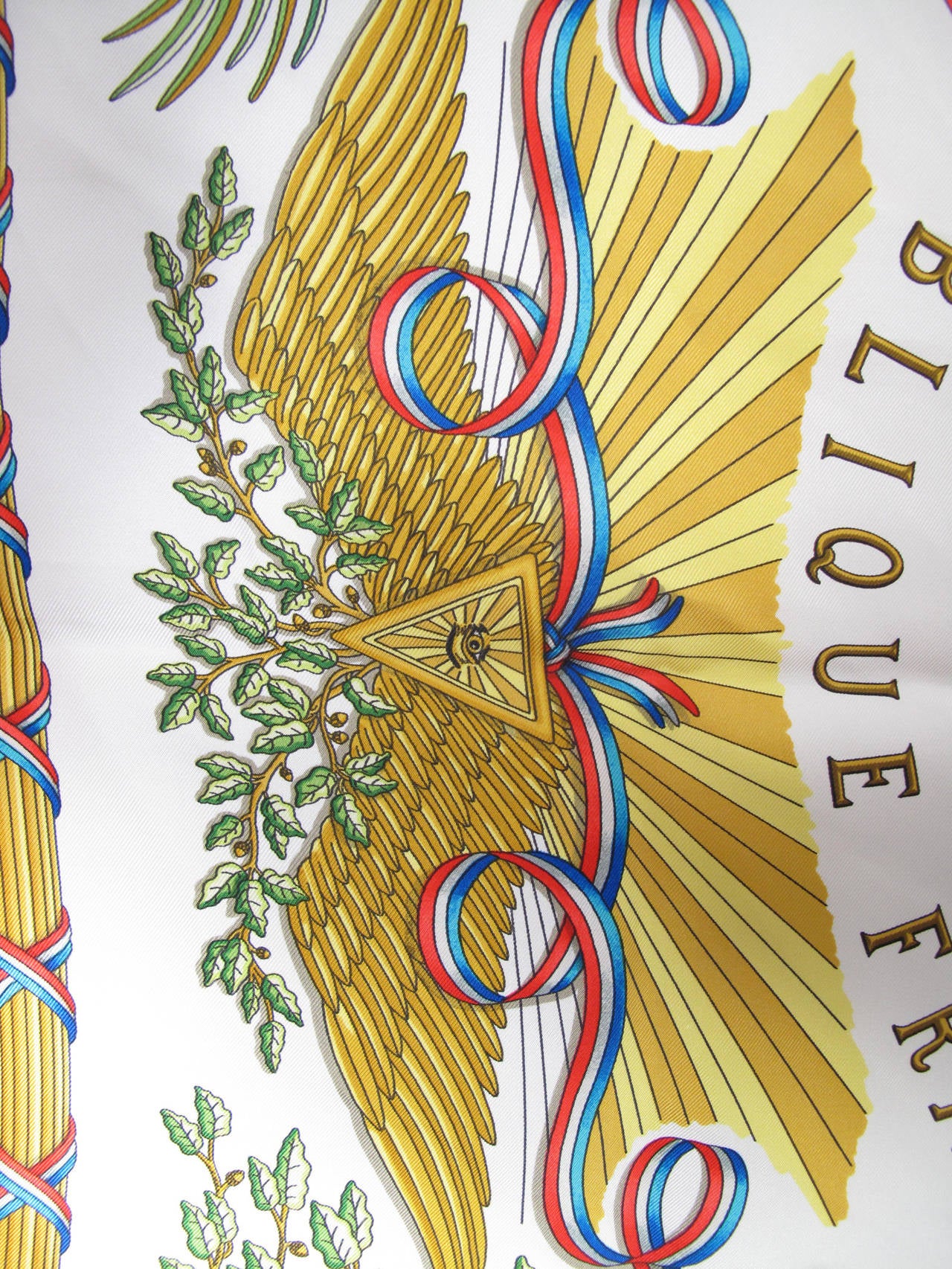 Hermes Republic Fracas, Liberte, Egalite, Fraternite Silk Scarf 1