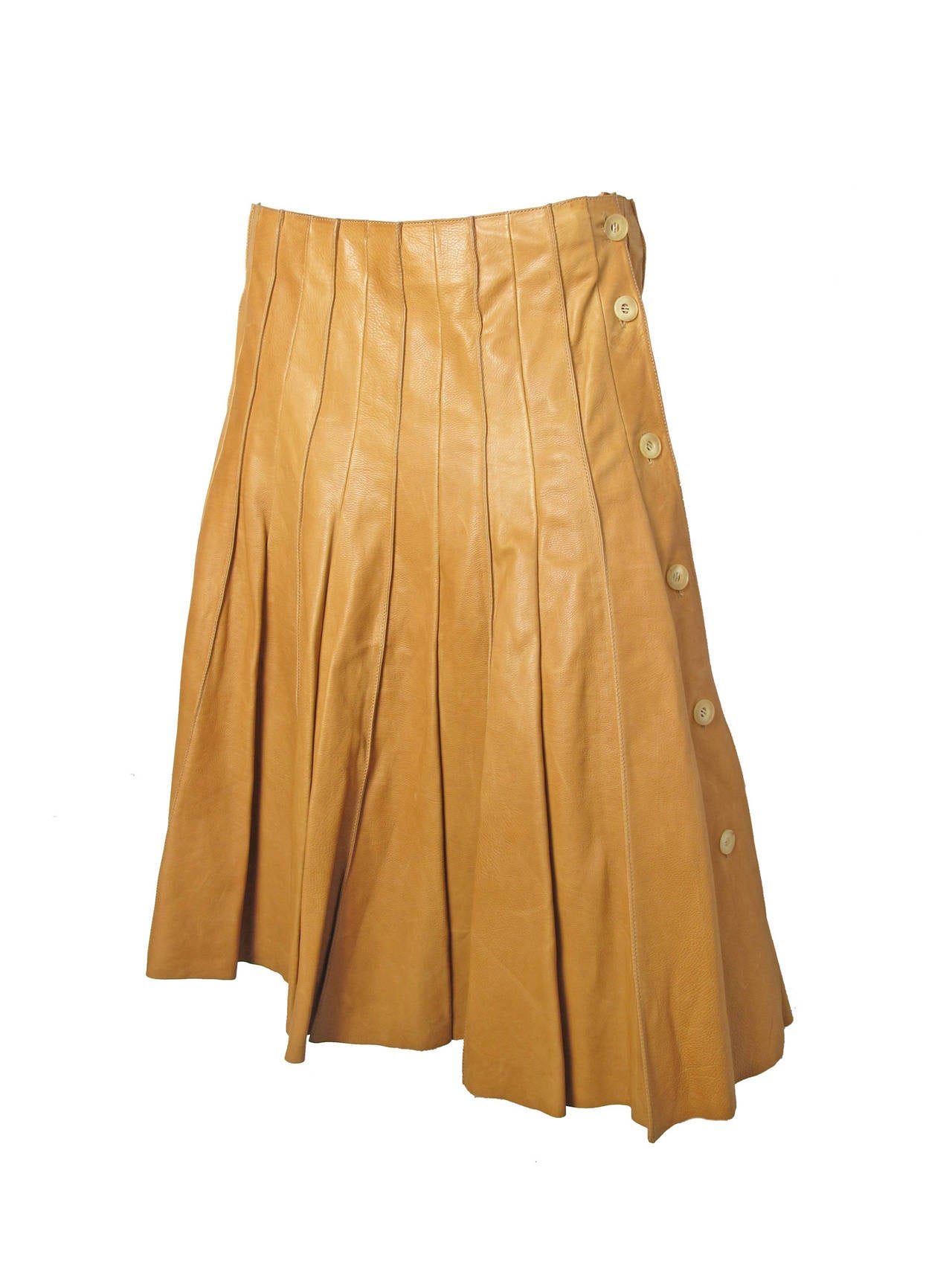 Rare Hermes Soft Leather Pleated Skirt Runway by JPG 1