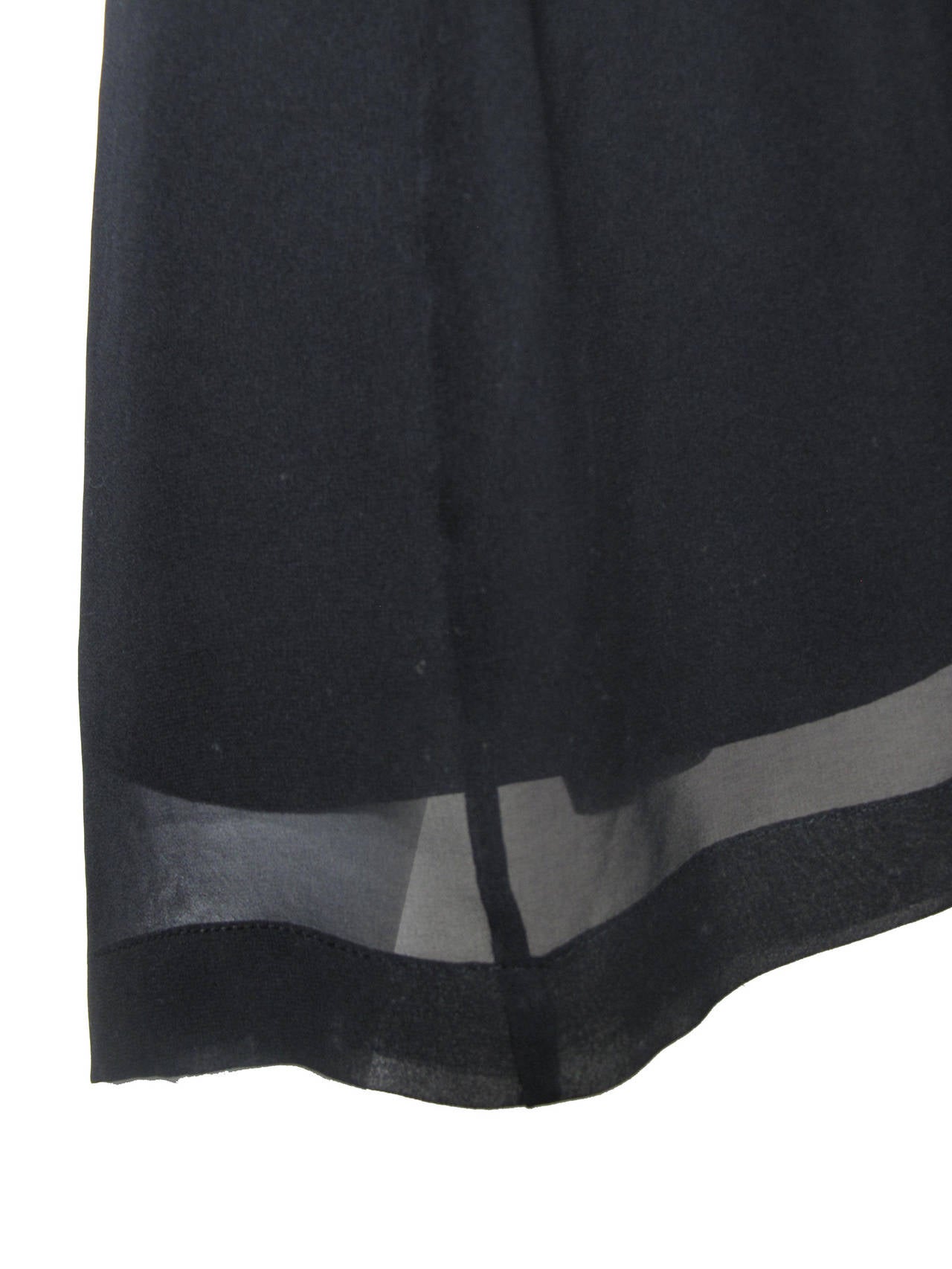 Women's Comme des Garcons 1990s sheer asymmetrical skirt
