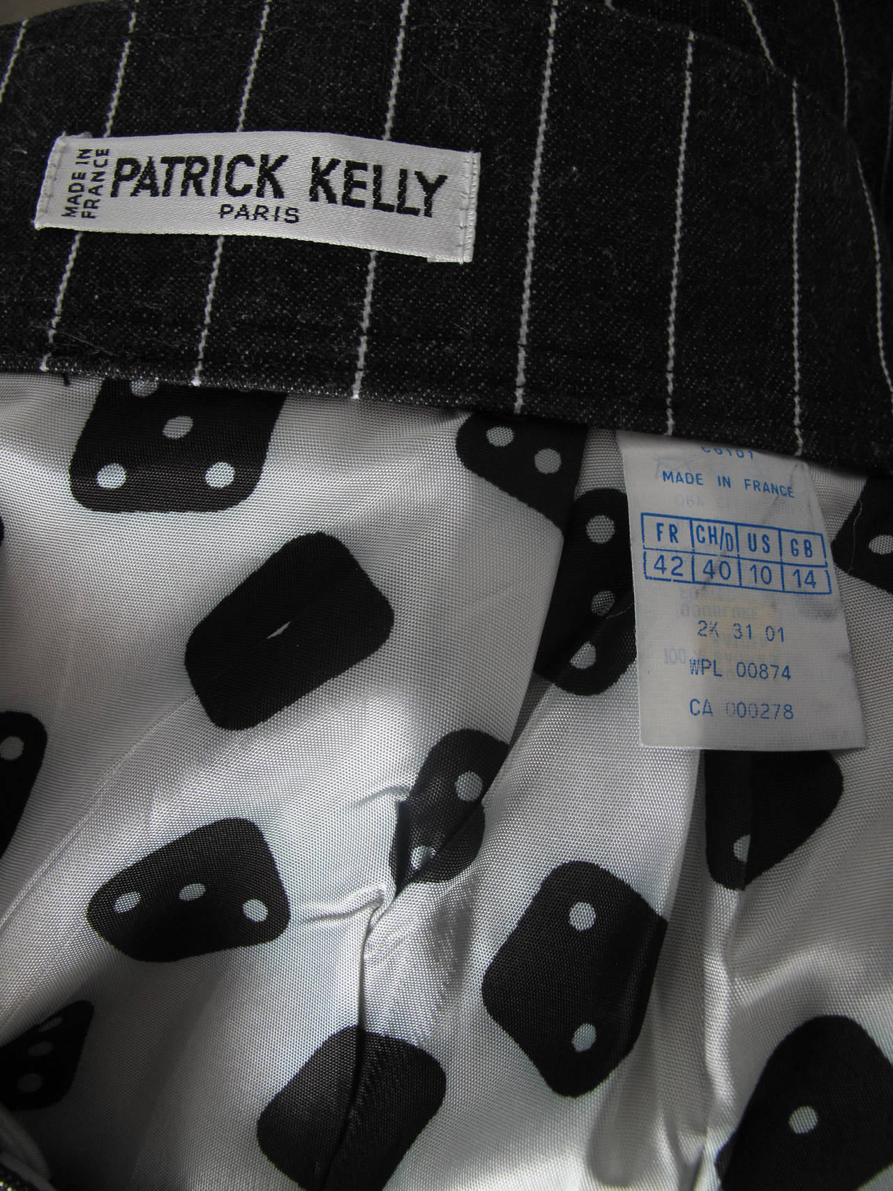 Gray Rare Patrick Kelly Dice Suit