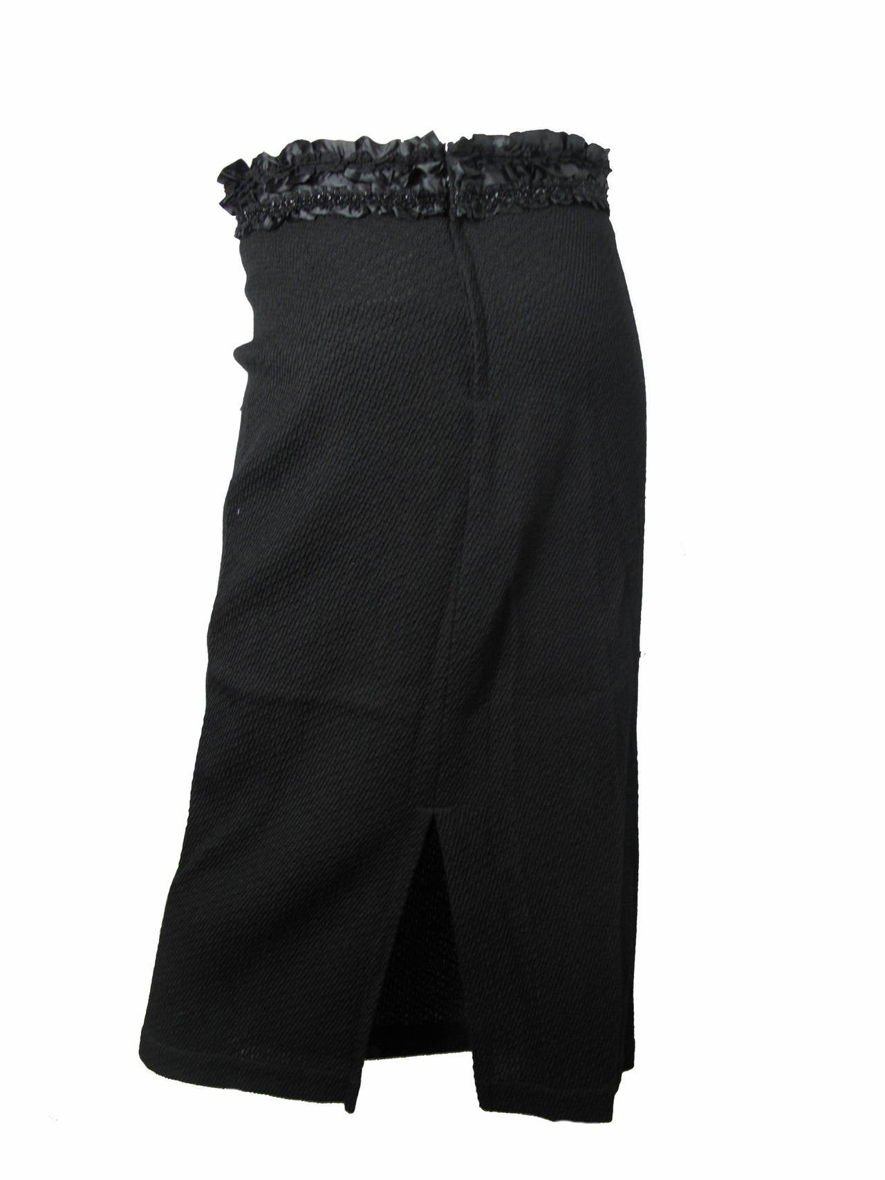Black Comme des Garcons skirt with embellished waistband, circa 2008