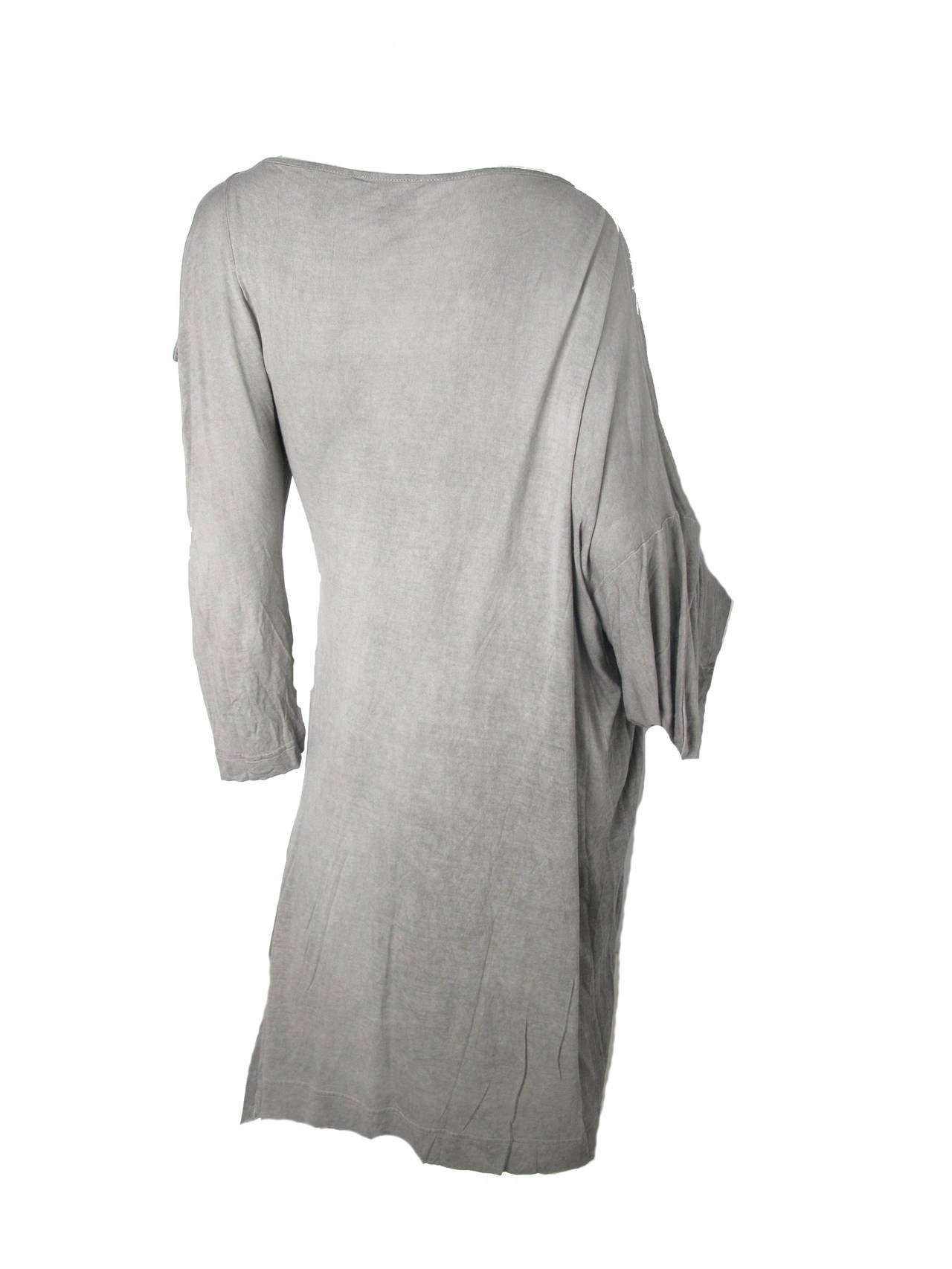 Vivienne Westwood Anglomania Grey Tee Shirt Dress In Excellent Condition In Austin, TX