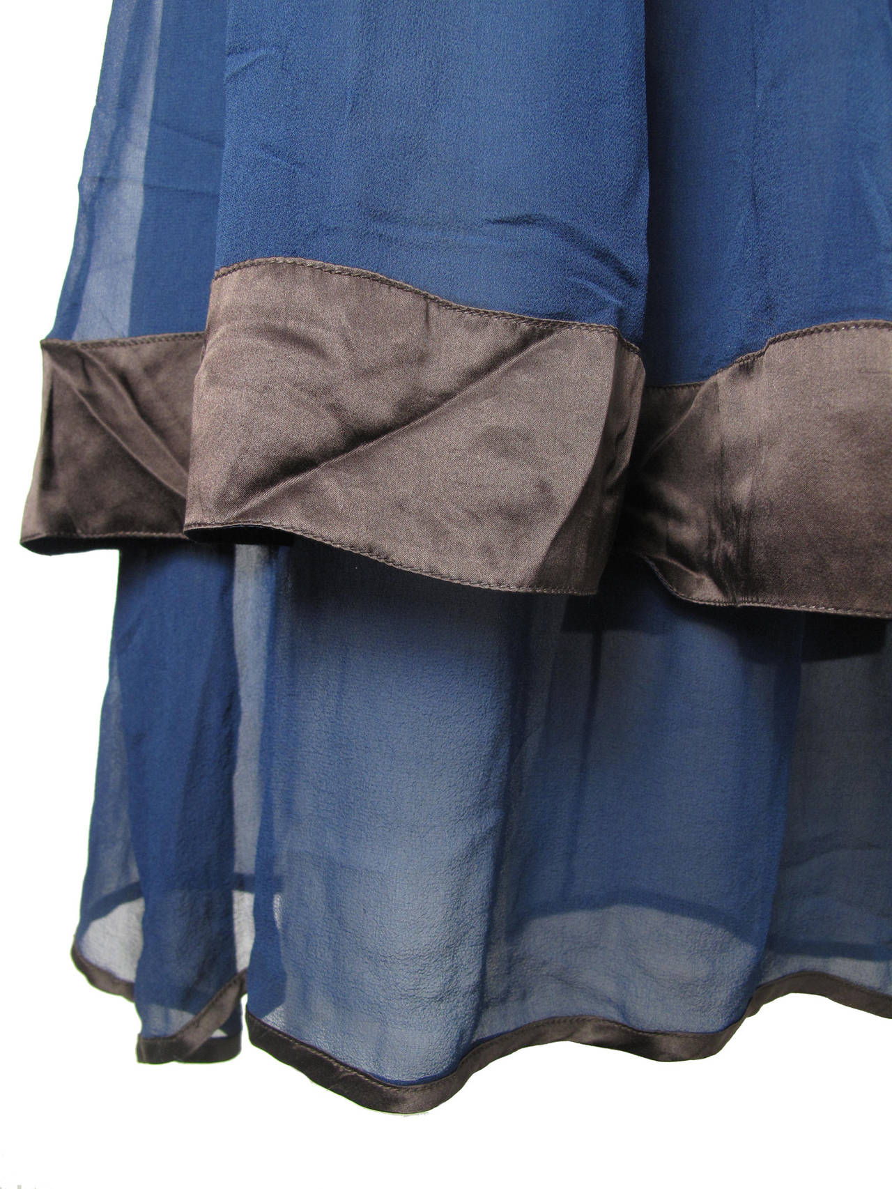 Women's Jeans Paul Gaultier Sheer Chiffon Dress with Bows C. 2004 - 08