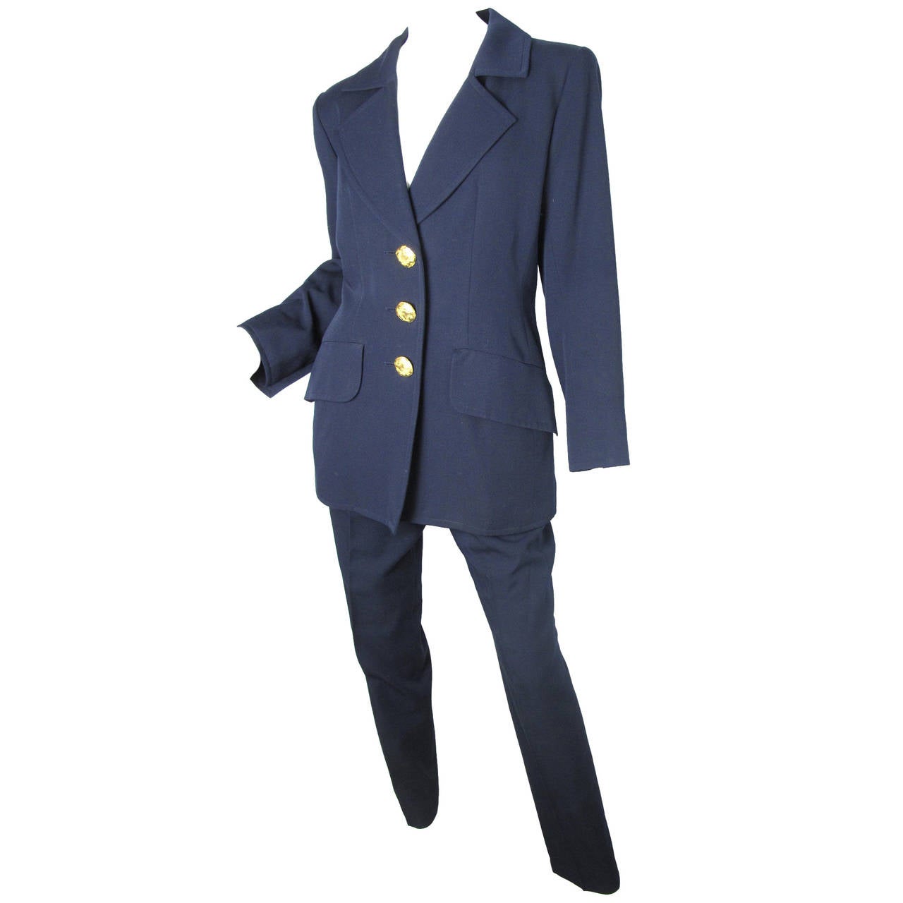 Yves Saint Laurent Rive Gauche Navy Suit
