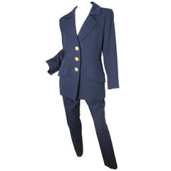 Yves Saint Laurent Rive Gauche Navy Suit