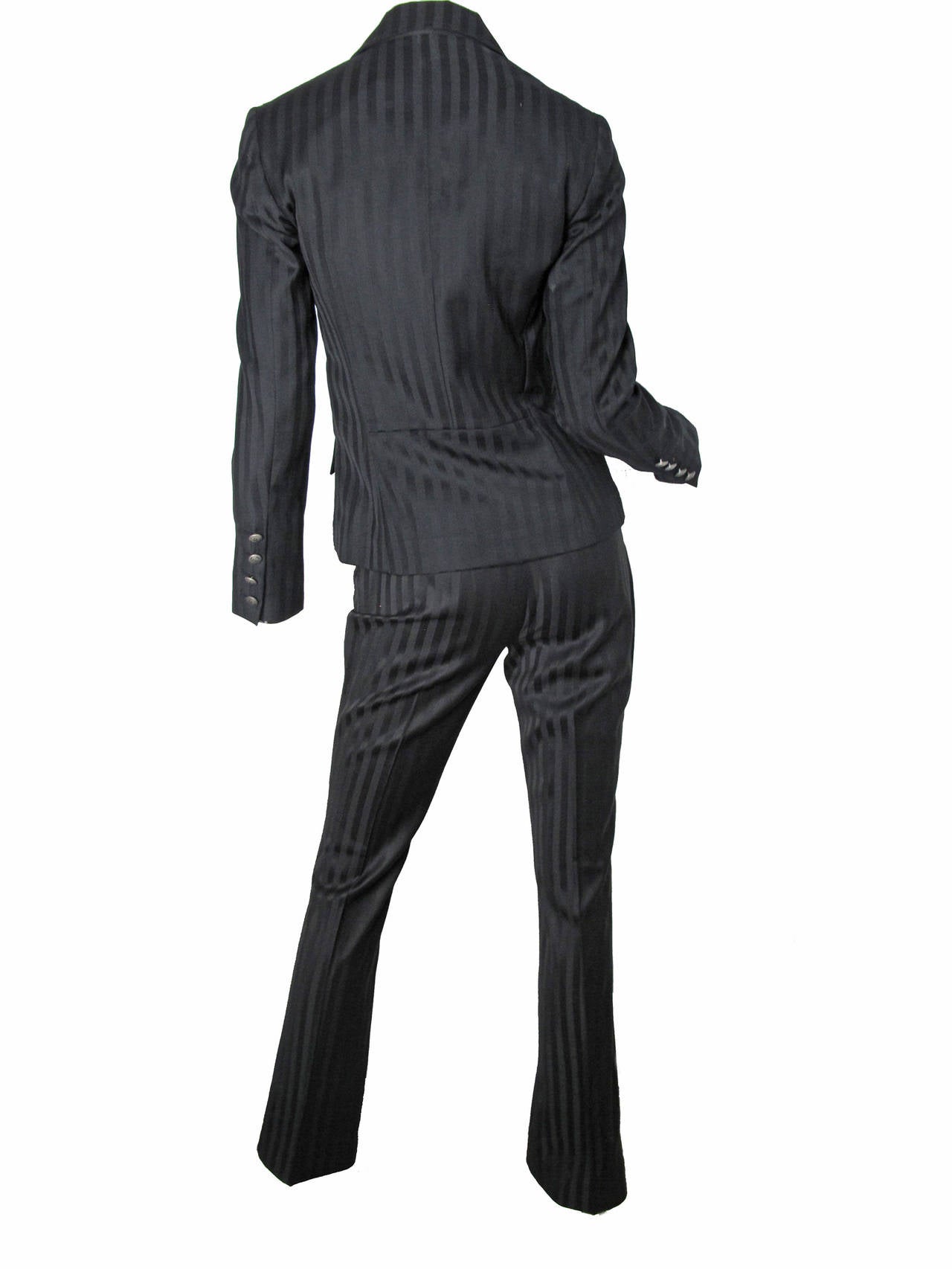 1990s Galliano Pinstriped Suit In Excellent Condition In Austin, TX