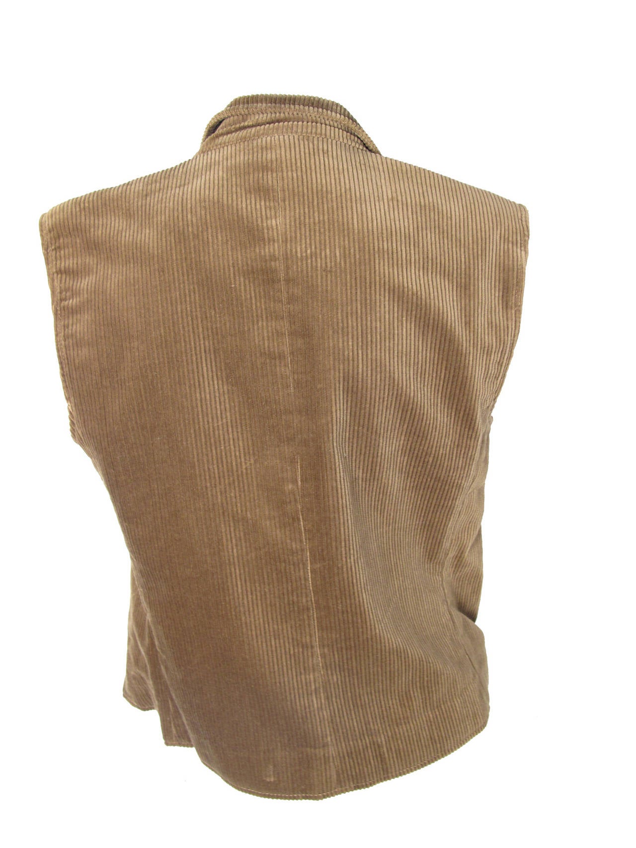 Karl Lagerfeld for Chloe Corduroy Vest In Excellent Condition In Austin, TX