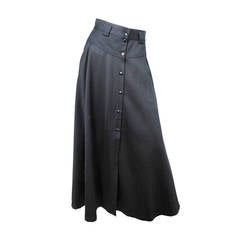 1980s Kenzo long black skirt 9