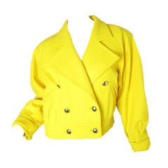 Vintage Yves Saint Laurent yellow wool coat