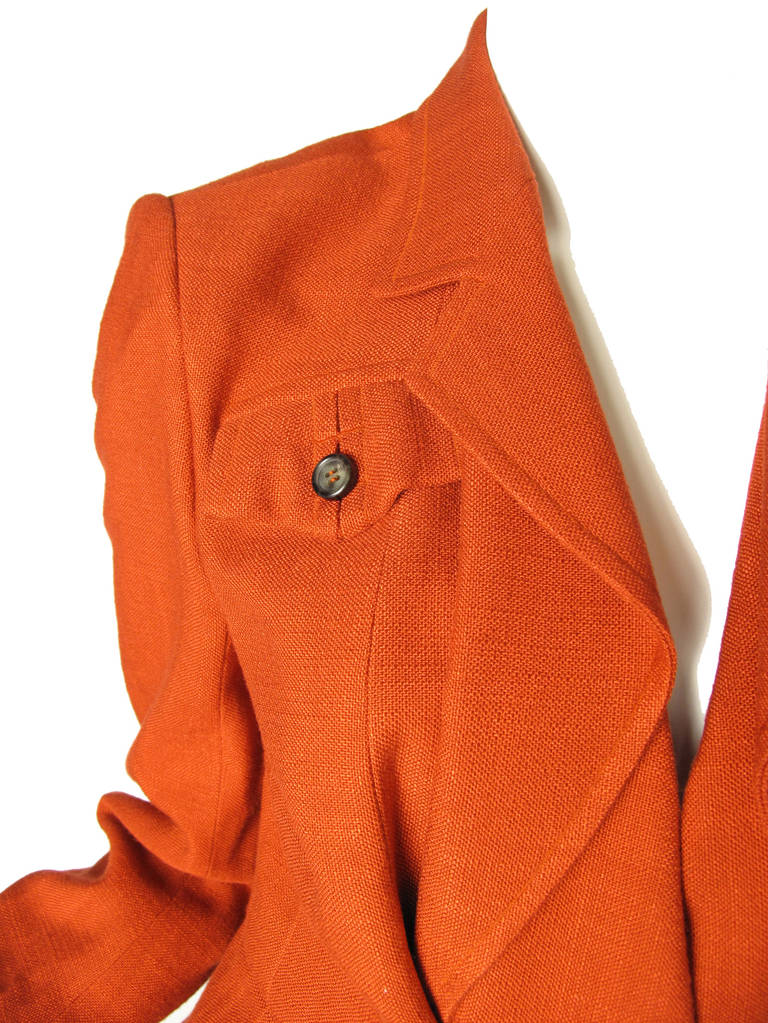 Yves Saint Laurent Rive Gauche Burnt Orange Jacket