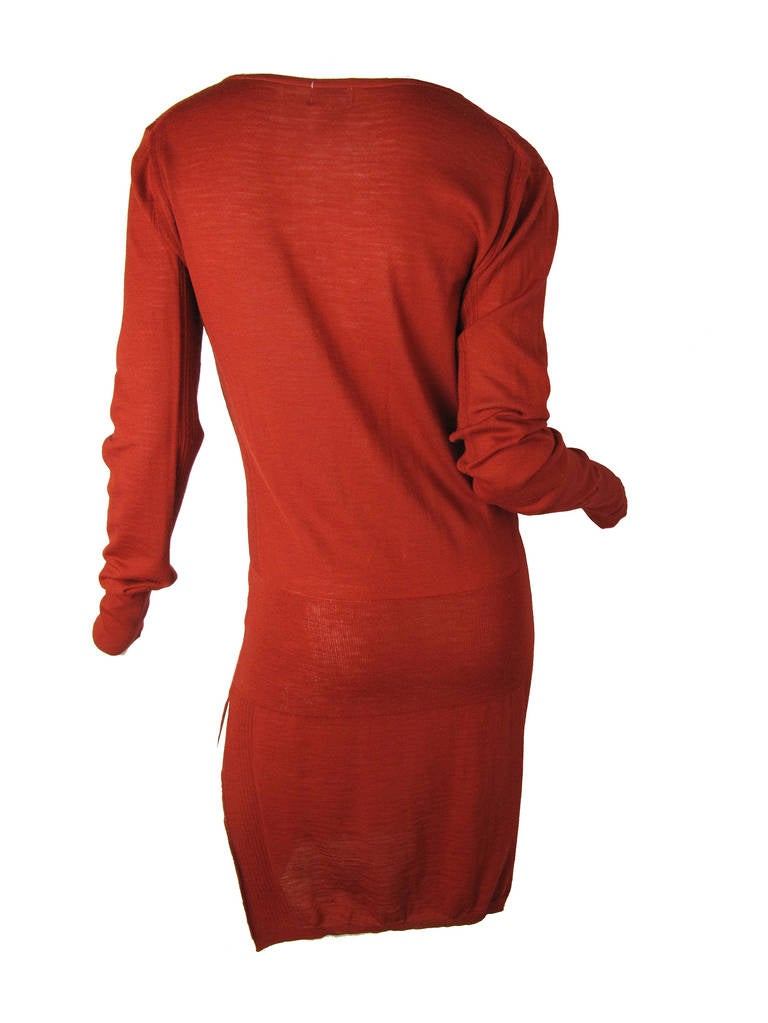 Red Issey Miyake maroon wool sweater