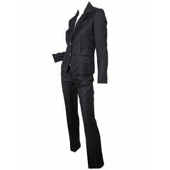 Vintage 1990s Galliano Pinstriped Suit