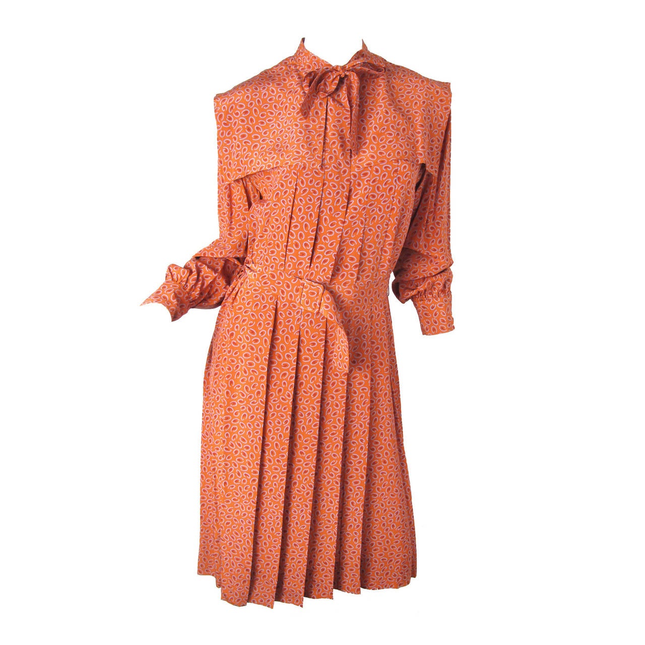 1970s Guy Laroche Silk Dress