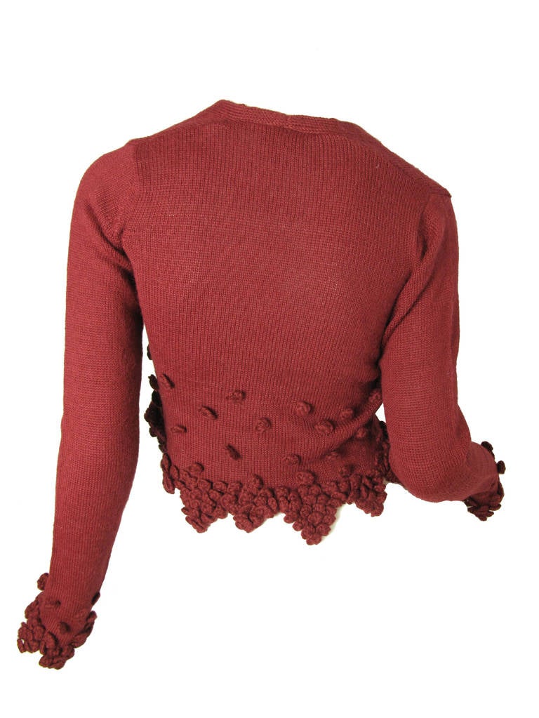 Brown Romeo Gigli cropped sweater