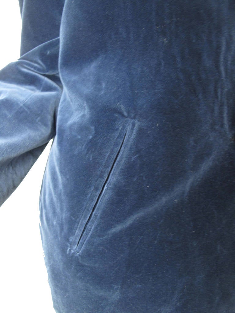 Romeo Gigli Navy Velvet Coat