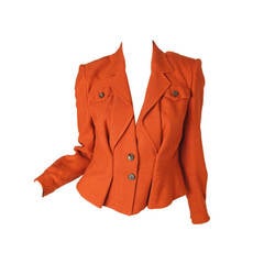 Yves Saint Laurent Rive Gauche Burnt Orange Jacket
