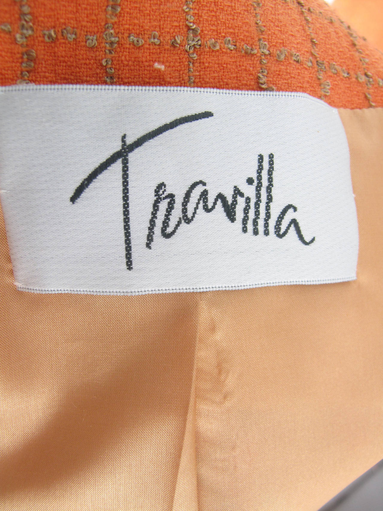 Orange 1970s Travilla Suit