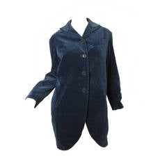 Romeo Gigli Navy Velvet Coat