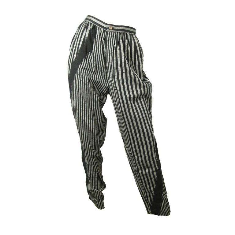 1980s Issey Miyake Striped Pants