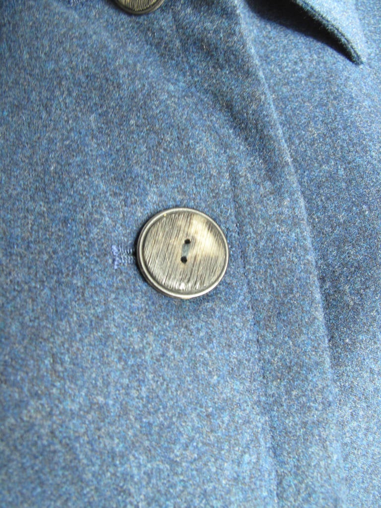 Yves Saint Laurent blue wool and cashmere jacket In Excellent Condition In Austin, TX