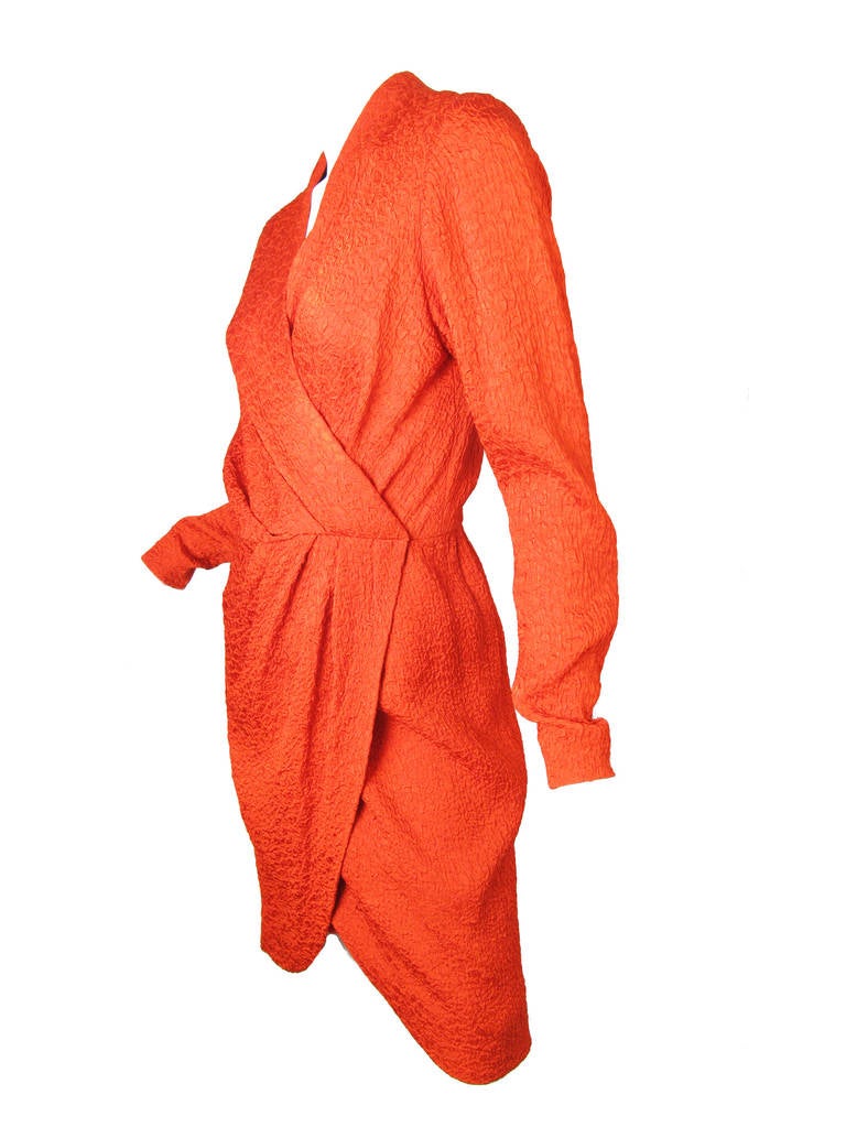 Yves Saint Laurent red wrap dress. 
36