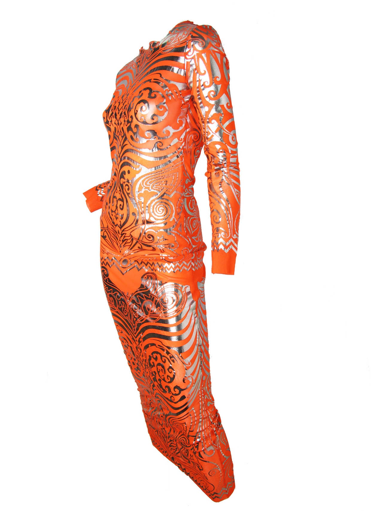Women's 1990s Jean Paul Gaultier Space Age Skeleton Dress