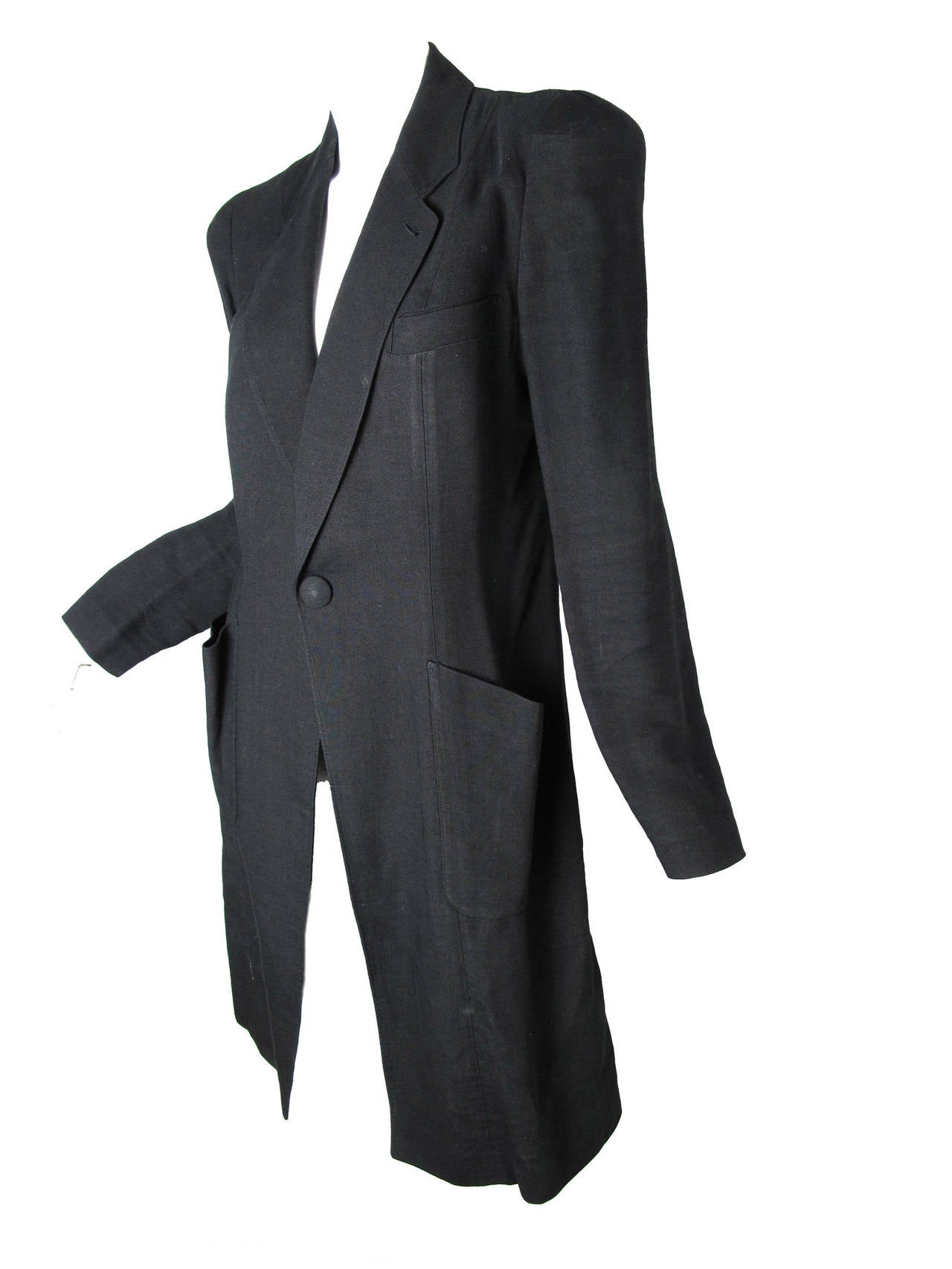Jean Paul Gaultier Black Linen Jacket