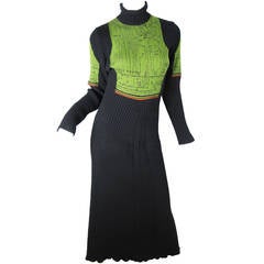 1990s Jean Paul Gaultier Knit Circuit Board Dress 9