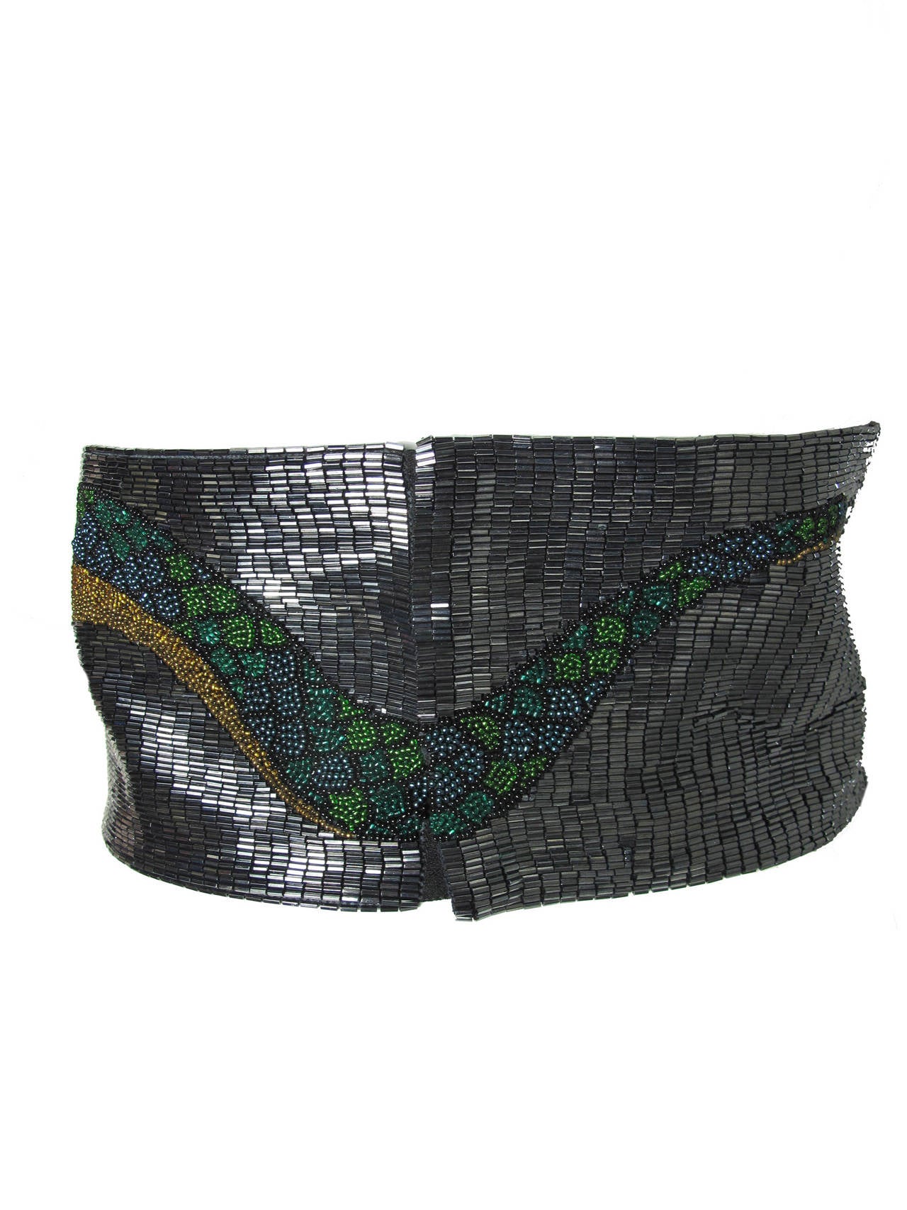 Krizia Beaded Snake Top, 1980s  In Good Condition In Austin, TX