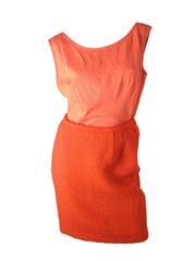 Costume en cuir rouge bordé Bonnie Cashin, années 1960