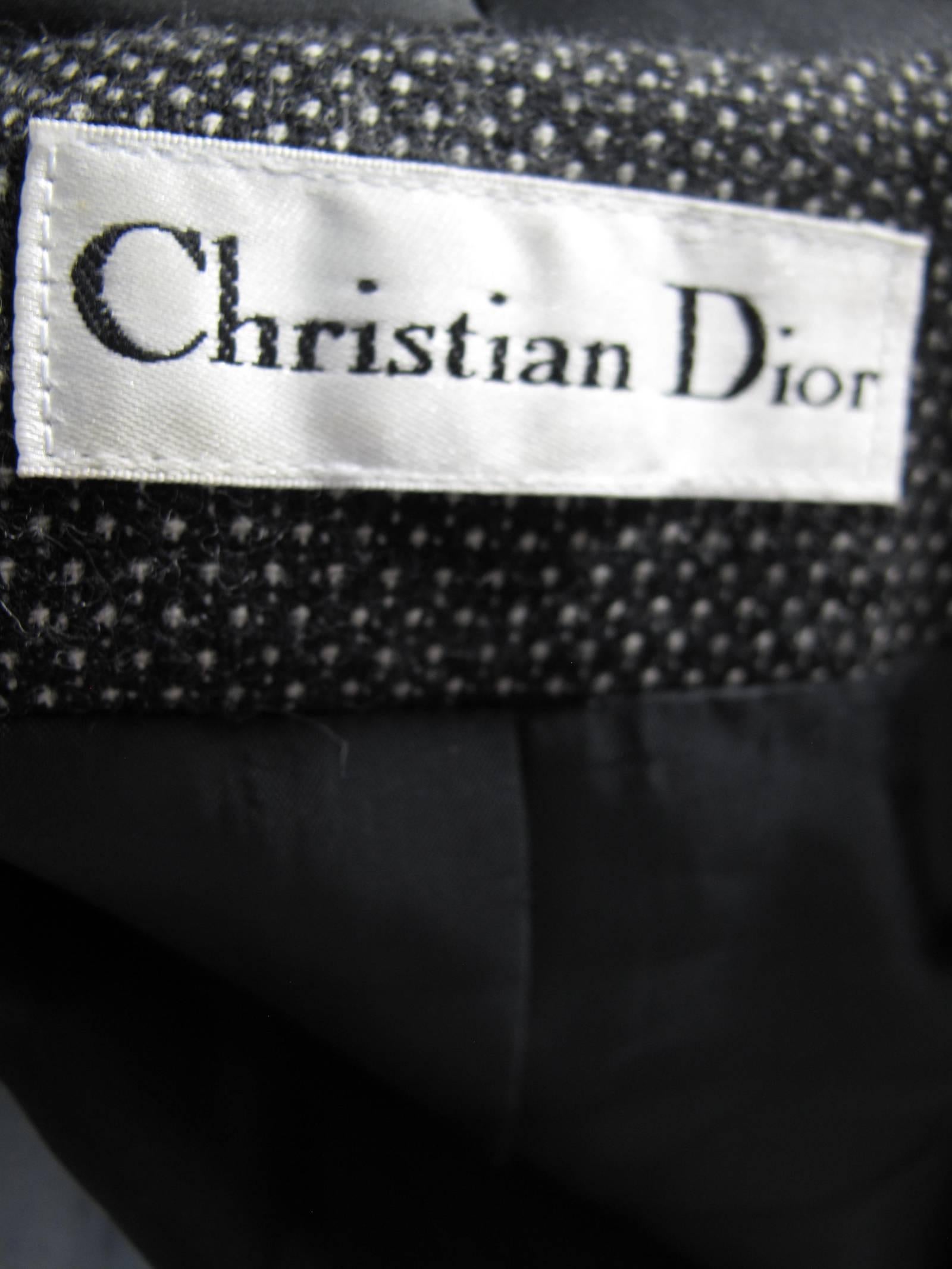 Black Christian Dior Tuxedo Jacket, 1980s  