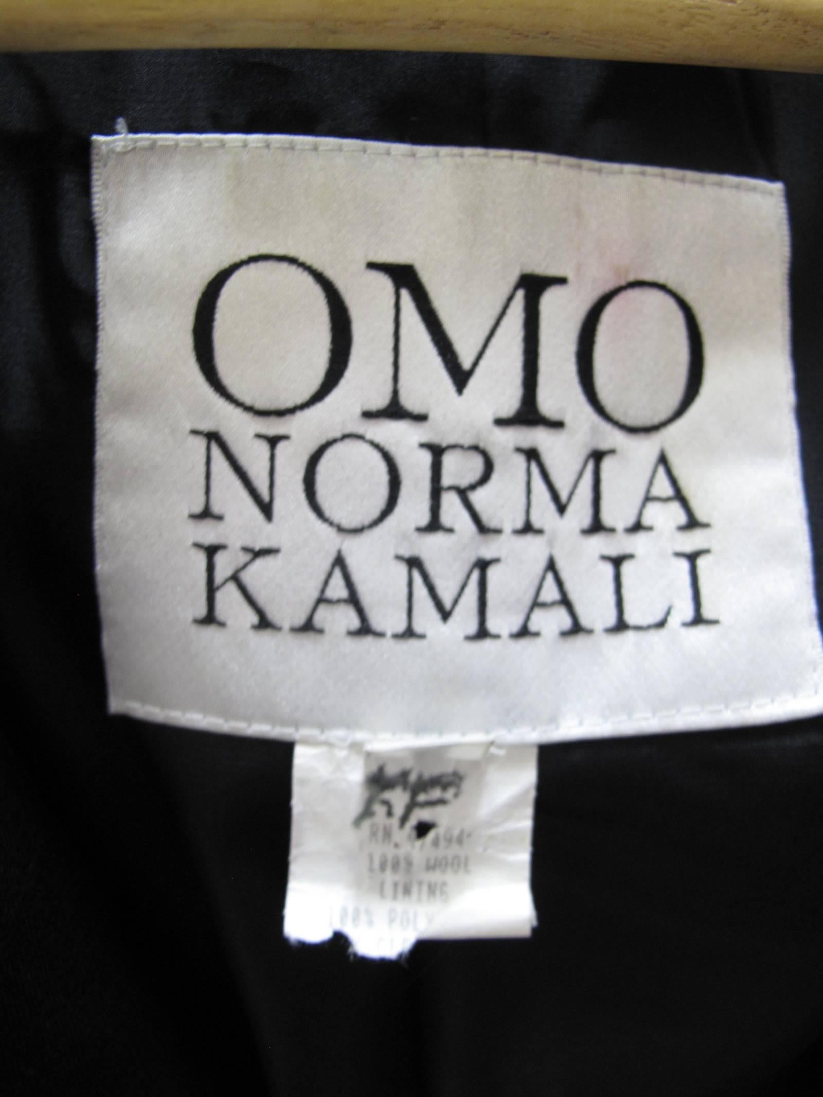 Women's Norma Kamali OMO Long Black Coat, Early 1980s 