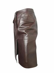 Prada Brown Leather Skirt