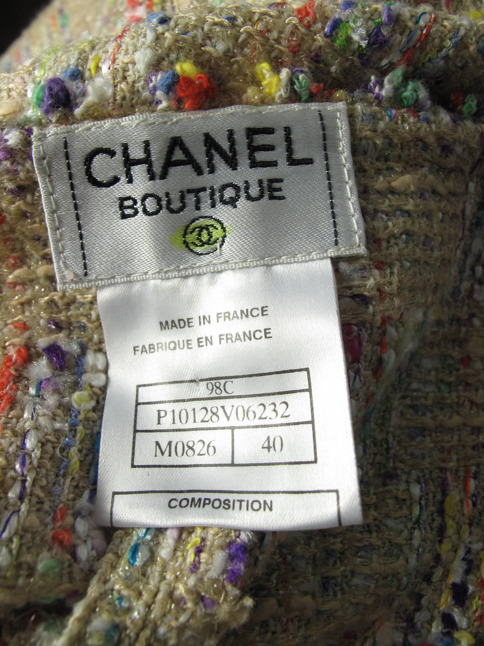  Chanel Fantasy tweed wrap skirt, 1998  In Excellent Condition In Austin, TX