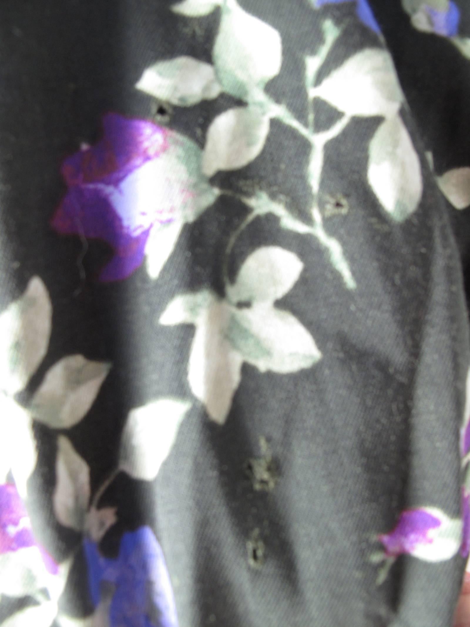 Yves Saint Laurent Rive Gauche Floral Sack Dress  In Fair Condition In Austin, TX