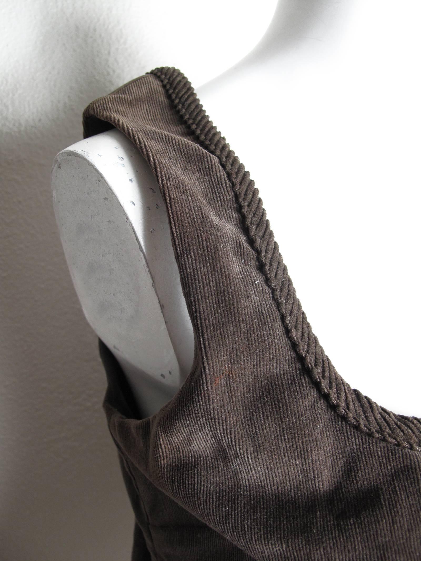 D & G brown corduroy corset top.  Condition: Excellent. Size 44
