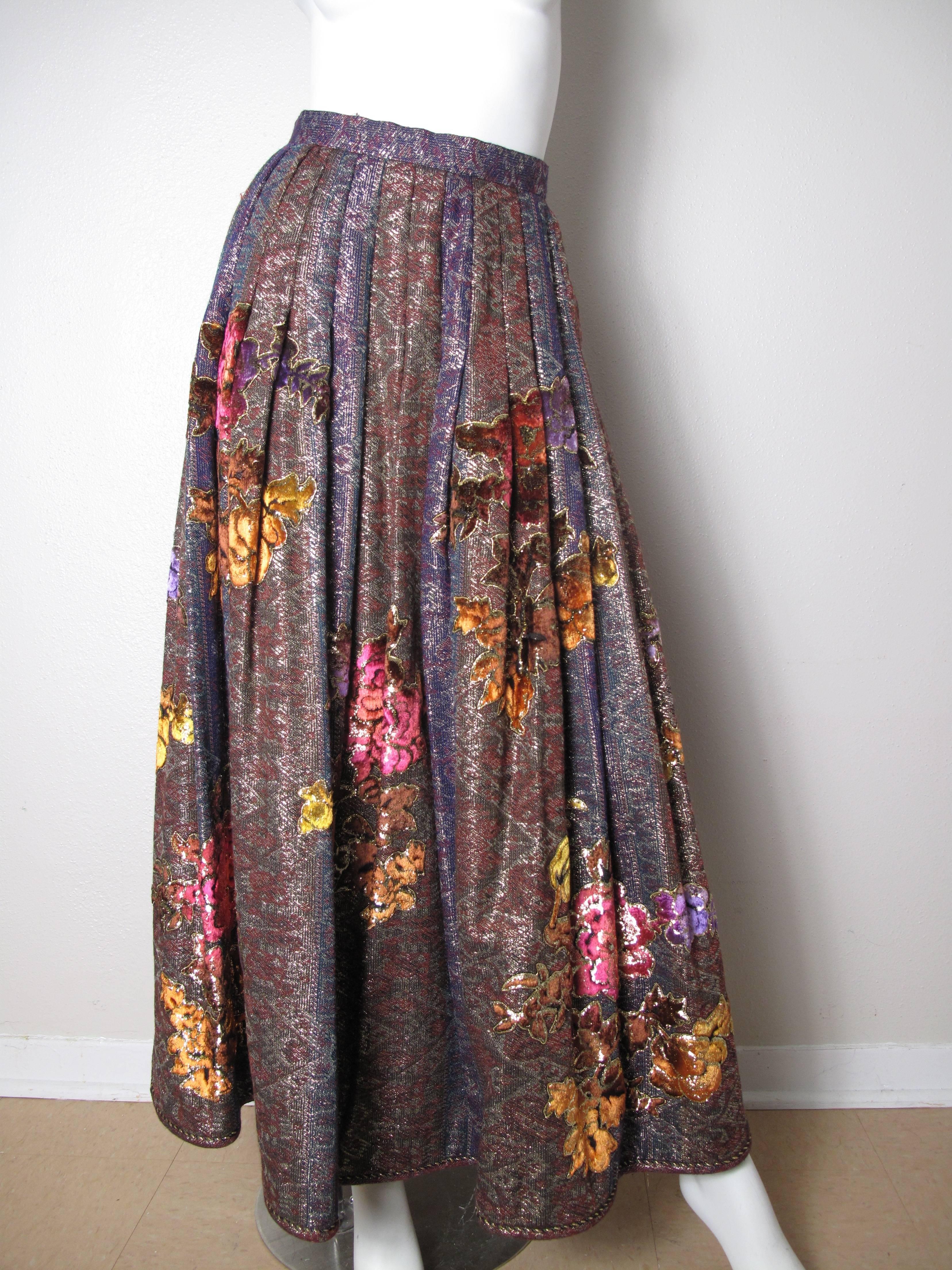 Oscar de la Renta Peasant Skirt and Top In Good Condition In Austin, TX