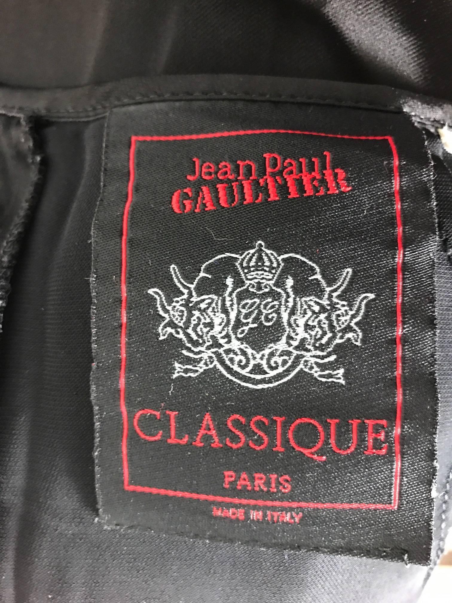 Black 1990s Jean Paul Gaultier Classique Satin Skirt