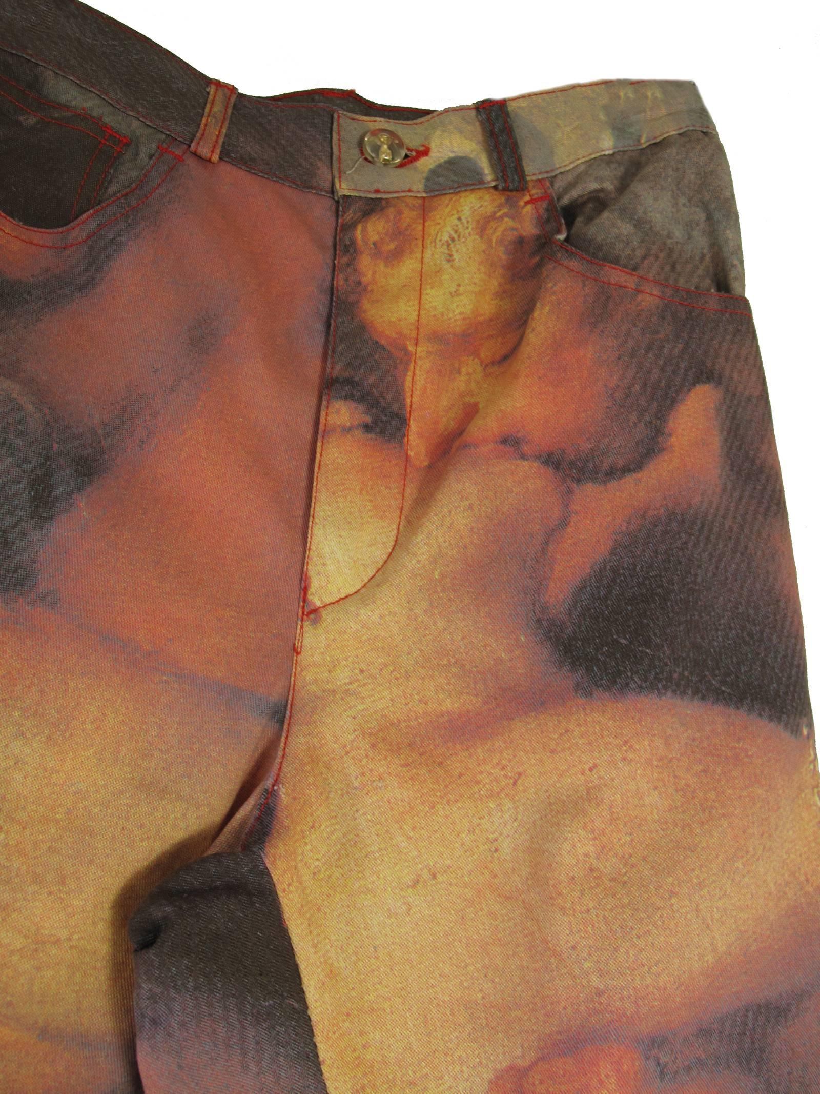 Pink Vivienne Westwood Jeans with Baroque Image